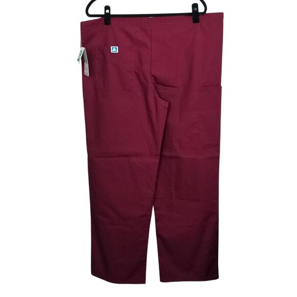 NWT ADAR Universal Unisex Maroon Sz M 504 Drawstring Scrub Pants Tapered‎ Leg - Picture 2 of 9